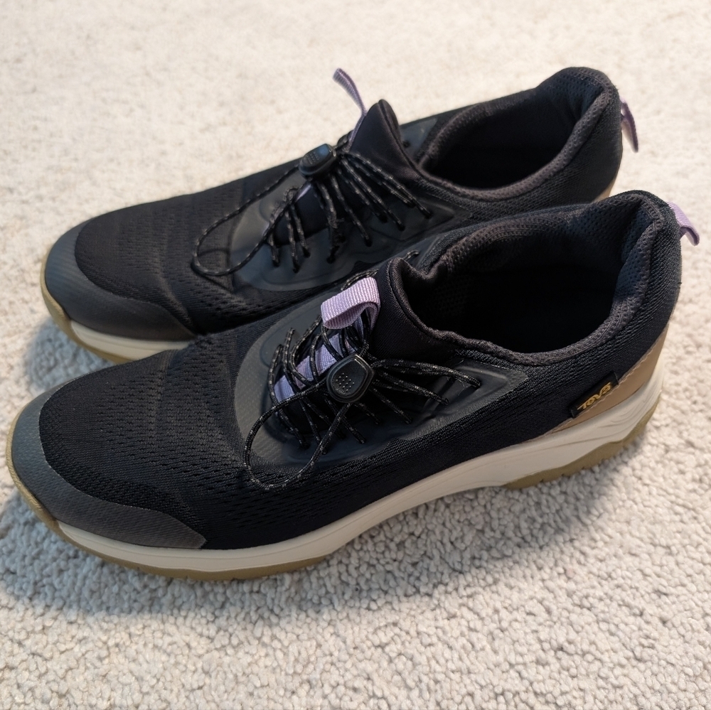 Teva Gateway Swift Black Shoes Sneakers Breathable Mesh Cinch Laces Women's 8